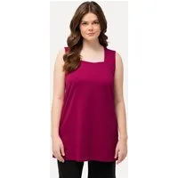Ulla Popken Longshirt Longtop Classic Fit Carré-Ausschnitt ärmellos