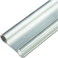LYSEL® U-Laufschiene Doppelkederschiene Aluminium 45° pressblank für 5,5-8mm Keder L: 1m, (1-tlg), 1000 x 12 x 40 mm [L x B x H]