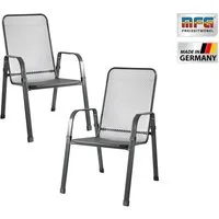 MFG Freizeitmöbel Stapelstuhl MFG Streckmetall-Stapelstuhl "Mac-Stor", 2-er Set (2 St)