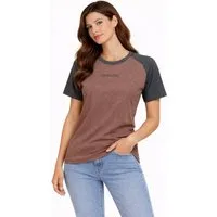 Skratta T-Shirt Fahrradtrikot Lockeres T-Shirt Hanf Damen Casual Fit