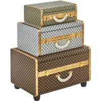 Kobolo Regal Dekokoffer Kommode VELORA mit Aufbewahrungsfach Schubladen Sideboard, Einzelstück 1-tlg., 58x41x75cm