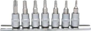 KS Tools 1/4" Bit-Stecknuss-Satz, 7-tlg, TB10-TB40 mit Stirnlochbohrung - 911.1460