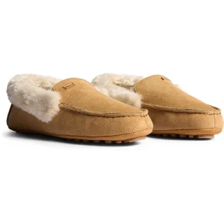 Hunter Damen Mokassins Slipper Sherpa Wildleder Damen Biscuit Hausschuhe
