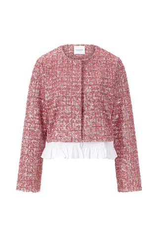 Rich & Royal - Sequin Jacket with Peplum powder ros� - Gr. - M
