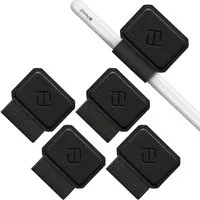 Fintie Stifthülle 4 Stück Stifthalter Selbstklebend für Apple Pencil und Stylus Stift, Elastisch Kunstleder Pen Loop Holder für Notizbuch, Kalender, Tablet