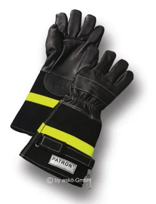Einsatzhandschuh PATRON® askö | Schwarz | Stulpe | EN 659:1996 CAT III | Rindnappaleder | hitzebeständig | Bergung & Rettung |normale Feuerbekämpfung 6