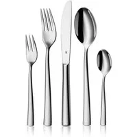 WMF Besteck-Set Philadelphia in schlanker Optik, ergonomische Haptik, Wellenschliff (60-tlg), 12 Personen, Cromargan® Edelstahl Rostfrei 18/10, spülmaschinengeeignet, optimale Schärfe, hochwertiger Besteckkasten