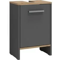 Vicco Waschbeckenunterschrank Karli, Anthrazit/Goldkraft Eiche, 38.2 x 57 cm mit der Tür (1-St)