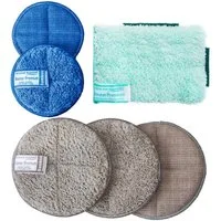 Das Blaue Wunder® Booster Premium Allrounder, Reinigungspad & Fugenschwamm Reinigungstücher (6-tlg., Set Bunt, saugstarke Bambusfasern)