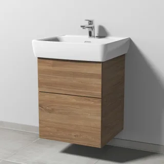 Sanipa 3way Waschtischunterbau zu Laufen Pro A Waschtisch mit 2 Auszügen, Eiche-Kansas SM75559