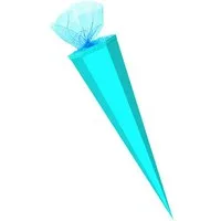 Livepac Office Schultüte Bastel Schultüte / Länge: 85cm / eckig / Farbe: hellblau