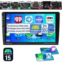 ESSGOO DAB+ Für Fiat Ducato 2006-2023 Carplay Android 15 Autoradio GPS Wifi Autoradio (RDS, 4+64GB(optional), DAB (optional), FM, AM, DAB+ (optional), Carplay Android Auto Bluetooth EQ USB GPS Navi WIFI Touchscreen)