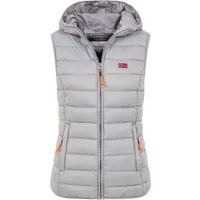 Geographical Norway Steppweste Damen Steppweste mit Kapuze sportlich Übergangs Weste Herbst Winter