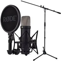RØDE Mikrofon Rode NT1 5th Generation Mikrofon Schwarz mit Stativ