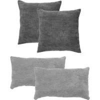 Andiamo Dekokissen Cord Kissen Emy, 4er Set, Kissenhülle mit Füllung, Sofakissen, eckig, 40x40 & 30x50 cm, auch einzeln erhältlich