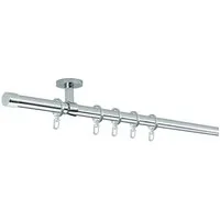 SN DECO GROUP Gardinenstange Stilgarnitur Brest, Wand&Decken, Ø 19 mm, 1-läufig, fixmaß, Verschraubt, Stahl, Komplettset mit Ringen