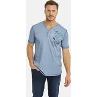 Jan Vanderstorm T-Shirt GODBERT mit Serafino-Ausschnitt
