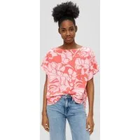 QS Kurzarmbluse Bluse Oversized Blusenshirt aus Viskose