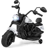 COSTWAY Elektro-Kindermotorrad, Belastbarkeit 30 kg, (1-tlg), Kinderauto mit Musik & Licht, 6V Elektrofahrzeug