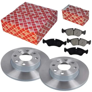 2 Febi Bremsscheiben + Bremsbel?ge vorne Renault Rapid Super Twingo