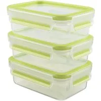 Emsa Frischhaltedose emsa Frischhaltedose CLIP & CLOSE, 3er Set, 0,55 L, hellgrün, Kunststoff