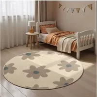 HANSE Home Kinderteppich Bloomy, rund, Höhe: 10 mm, Pflegeleicht, Weich, Kinderzimmer, Spielteppich, Spielunterlage