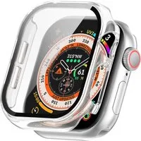 Wigento Smartwatch-Hülle Für Apple Watch Series 11 / 10 42mm Kunststoff Hülle + H9 Transparent, Schutzhülle aus PC + Panzerglas für Rundumschutz
