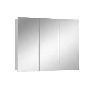 Vicco Badspiegelschrank, Weiß, Glas, 6 Fächer, Rechteckig, 100x79.8x16.9 cm, Badezimmer, Badezimmerspiegel, Spiegelschränke
