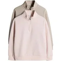 The Set Sweater The Set Troyer-Sweatshirts, 2er-Pack (2-tlg)