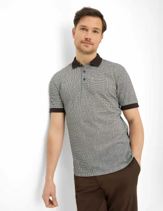 Brax Herren Polo Style PERRY chocolate, dunkelbraun, Gr. 4XL
