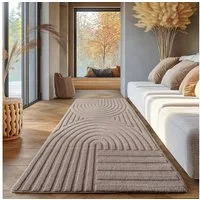 SIMPEX24 Designteppich Unicolor - Einfarbig, Rechteckig, Höhe: 12 mm, Kurzflor Boho Teppich Weich Anti-Rutsch Rückseite Waschbar