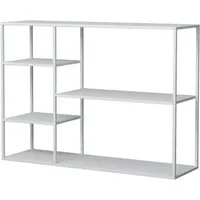 en.casa Standregal, »Isojoki« 120 x 35 x 87,5 cm Metall Weiß, matt