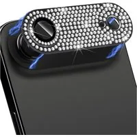 Wigento Handyhülle Für Apple iPhone 17 Air Kamera Diamant Design Schutz Metall Schwarz, Aluminiumlegierung, hohe Lichtdurchlässigkeit, Anti-Fingerprint