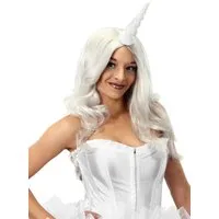 Elope Kostüm Weißes Einhorn, Ein Horn zum Festbinden am Kopf