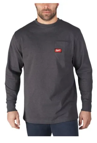 Milwaukee Arbeitsshirt langarm grau grau L - 4933478239