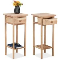 relaxdays Telefontisch Holz 2er Set