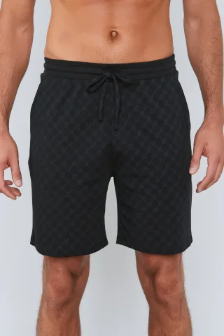 JOOP Shorts "Leisure" mit Cornflower-Alloverprint, elastischer Bund