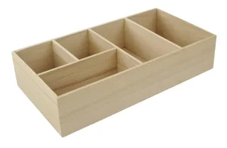 Fackelmann Schubladen-Box Buche 17x7x32 cm, 86890 86890
