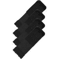maDDma BH-Verlängerung 4 elastische BH-Verlängerung 30 mm 2 Reihen BH Zubehör Dessous (Sparpaket), schwarz