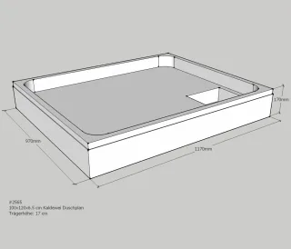Neuesbad Wannenträger für Kaldewei Duschplan 100x120x6,5 SD21819