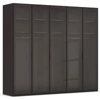 rauch Kleiderschrank Schrank Garderobe SKAT SHINE Breiten 151/201/251/301cm, Höhe 223/235cm (3 verschiedene Ausstattungen BASIC/CLASSIC/PREMIUM (inkl. SOFT-CLOSE) edle Schrankfront mit hochwertigen Glasrahmentüren MADE IN GERMANY