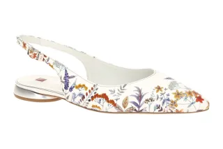 H?gl 0109 0299 MONA Damenschuhe Sling Pumps wei? bunter Blumen-Print