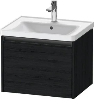 Duravit Ketho.2 Waschtischunterbau wandhängend Eiche Schwarz Matt 584x455x440 mm - K25081016160000 K25081016160000