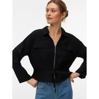 Vero Moda Langarmbluse VMKATIE LS SHIRT WVN NOOS Materialmix