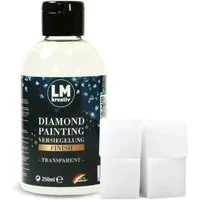 LM-Kreativ Bastelkleber Diamond Painting Versiegelung transparent & glänzend zum Schutz, transparent, glänzend, wasserbasiert, schützt & fixiert Steinchen