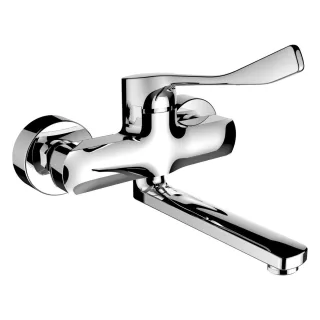 LAUFEN Einhebel-Wand-Waschtischmischer Citypro Liberty , Ausladung 225 mm Schwenkauslauf chrom HF500923100694