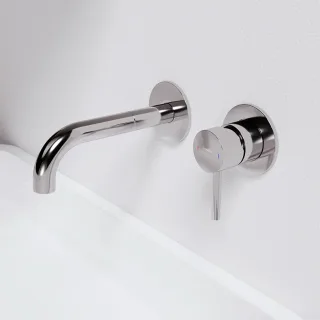 Steinberg Serie 100 Fertigmontageset für Waschtisch-EHM-Batterie, Ausladung 165mm, chrom, 100.1804 1001804