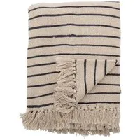 Wohndecke Bloomingville Decke EIA Natur mit Streifen 130x160 cm, Bloomingville