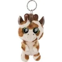 Glubschis Schlüsselanhänger Giraffe Halla, Kuscheltier beige/braun, Safari, 9 cm