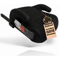 BigDean Kindersitzerhöhung mit Isofix nach neuster i-Size Norm R129 Schwarz Sitzerhöhung, ab: 6, bis: 12, (Packung, 1-tlg), Isofix, ECE R129 (i-Size) Norm, Bezug Waschbar
